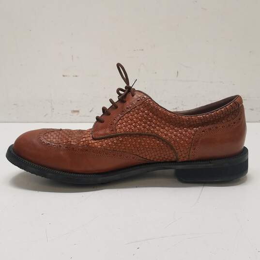 Walter Geuin Leather Golf Dress Shoes Brown 10 image number 2