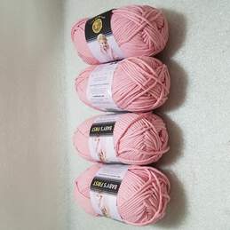 x4 Assorted Lot Of Pink (Color #103 Art #925) Yarn Style Bulky #5 Acrylic Cotton Blend Skeins+ alternative image