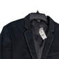 NWT Womens Black Notch Lapel Single Breasted Two Button Blazer Size 44R image number 3