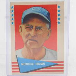 1961 HOF Three Fingers Mordecai Brown Fleer Baseball Greats Chicago Cubs