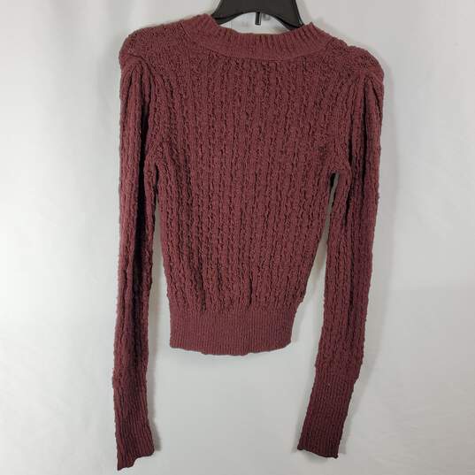 Free People Women Burgundy Sweater XS image number 2