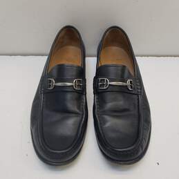 BALLY Italy Black Leather Buckle Loafers Shoes Men's Size 8 D
