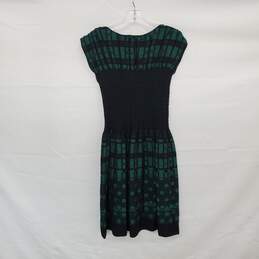 Max Studio Green & Black Fitted Waist Sleeveless Midi Dress WM Size L alternative image