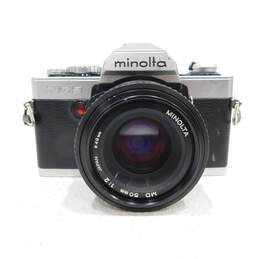 Minolta XG-9 35mm SLR Film Camera w/ 2 Lenses, Flash & Neck Strap alternative image