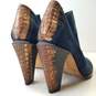 LAMB Snakeskin Women's Boots Navy Size 7 image number 4