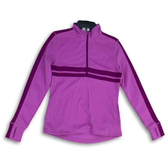 Fila Womens Purple 1/4 Zip Mock Neck Activewear Pullover Jacket Size S image number 1