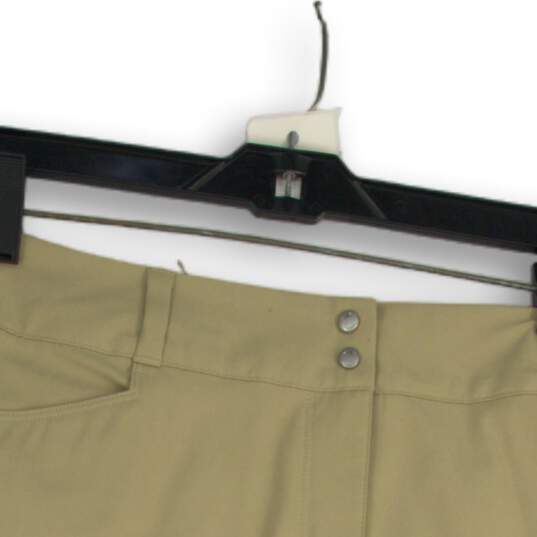 NWT Adidas Womens Beige Flat Front Slash Pocket Golf Chino Shorts Size 10 image number 3