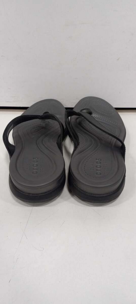 Crocs Dual Comfort Women's Black Rubber Sandals Size 8 image number 4