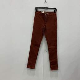 NWT Womens Rust Orange 311 Denim Shaping Skinny Leg Jeans Size 25x30