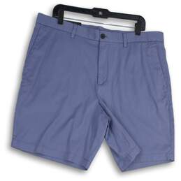 NWT Banana Republic Mens Blue Aiden Flat Front Slash Pocket Chino Shorts Size 38