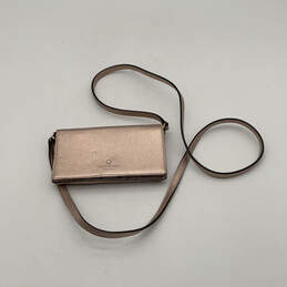 Womens Pink Long Strap Card Holder Inner Pockets Wallet Crossbody Bag