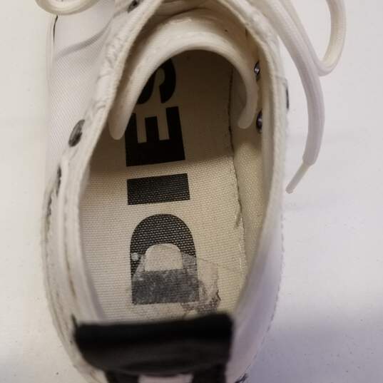 Diesel S20-02-Yul Exposure Low White Canvas Sneakers Shoes Women's Size 6 image number 8