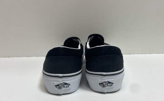 Vans Classic Suede Platform Slip On Sneakers Black 8.5 image number 4
