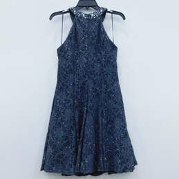 Morgan & Co Women's Navy Blue Sequin Sleeveless Dress NWT size 13/14 alternative image