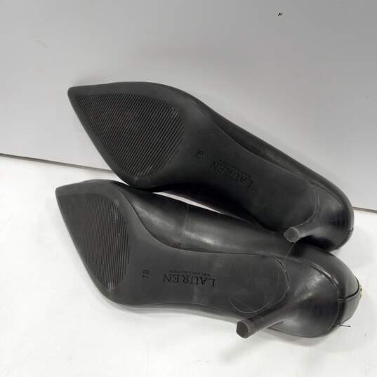 Lauren Ralph Lauren Women's Black Pointed Toe Pumps Size 7B image number 5