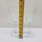 Set of 2 crystal fluted glasses floral etched image number 4