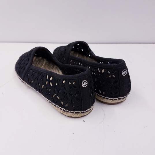 Michael Kors Darci Black Cutout Slip On Espadrille Shoes Women's Size 8.5 B image number 4