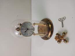 Vintage Quartz Dome Clock With Key