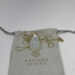 Designer Kendra Scott Lilith Gold-Tone Chain Rock Crystal Pendant Necklace