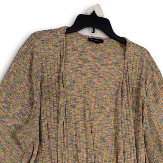 Womens Multicolor Long Sleeve Open Front Cardigan Sweater Size 22/24 image number 3