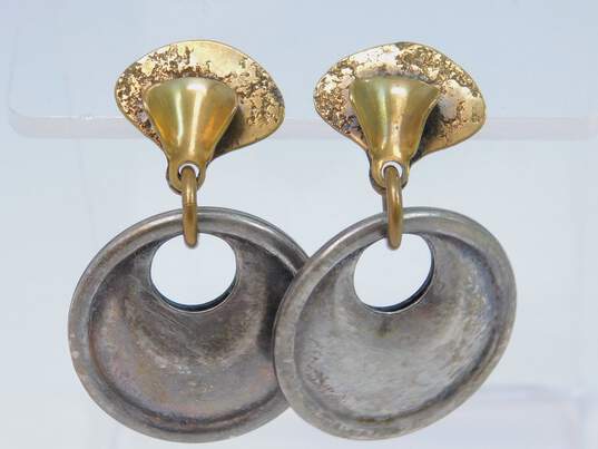 Rustic Romantic Sigrid Olsen & Susan L Richardson Two Tone Drop Earrings 26.3g image number 3