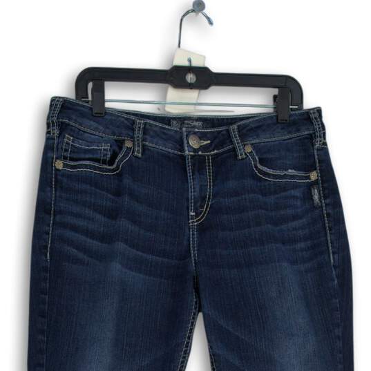 Silver Jeans Co. Womens Blue Denim 5-Pocket Design Bootcut Jeans Size 33x31 image number 4