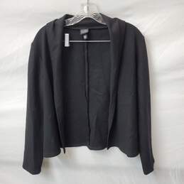 Women's Black Wool Eileen Fisher Light Open Cardigan Sweater Size XS