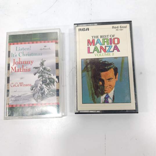 10pc. Vintage Lot of Assorted Cassette Tapes w/Case image number 3