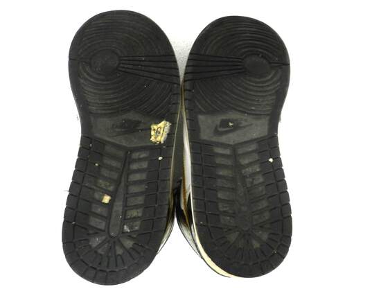 Jordan 1 Mid Patent Black White Gold Men's Shoes Size 11 image number 5