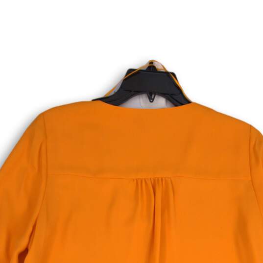 Vince Camuto Womens Orange V-Neck Bell Sleeve Pullover Blouse Top Size M image number 4
