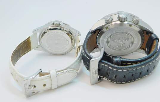 Invicta Reserve 17374 & Invicta 12401 Swiss Made Leather Watches 209.7g image number 5