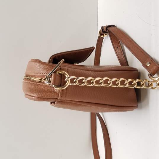 Anne Klein Women's Brown Leather Crossbody Bag image number 5