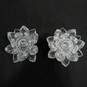 Pair of Crystal Flower Candle Holders image number 3
