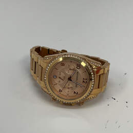 Designer Michael Kors MK5263 Gold-Tone Rhinestone Dial Analog Wristwatch alternative image