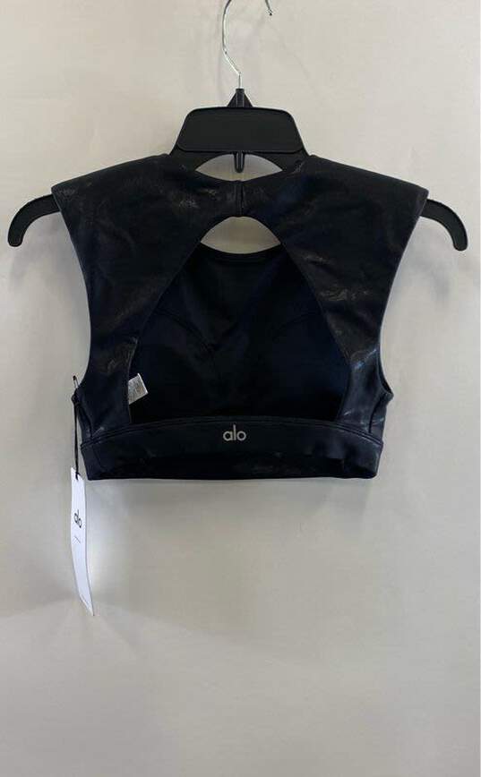 alo Women's Black Sports Top- XS NWT image number 2