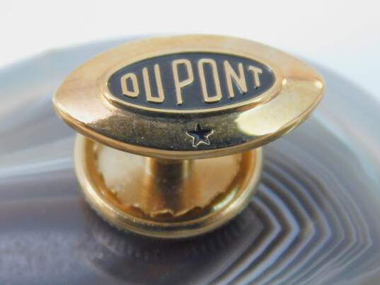 14K Yellow Gold Dupont Service Button Screw Back Pin 2.0g image number 2