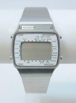 Vintage Seiko World Time LCD Screen Men's Watch 65.6g