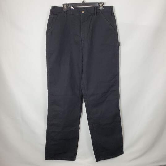 Buy the Carhartt Men Black Dungaree Pants 36x34 NWT