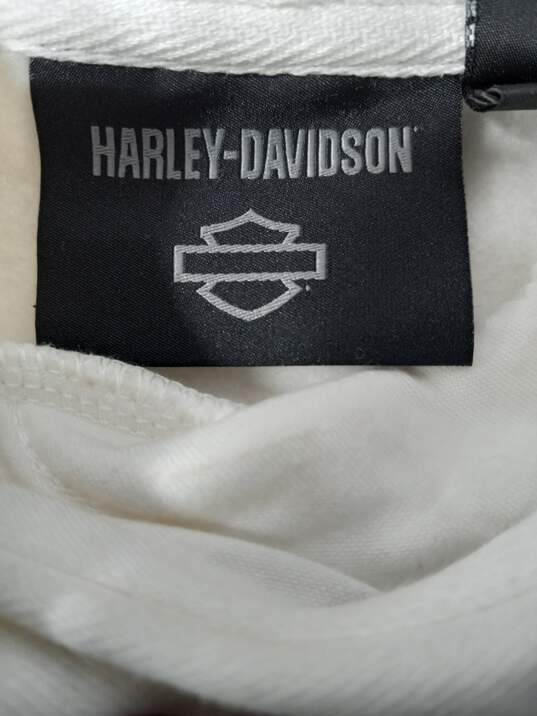 Harley-Davidson Women's White Pullover Hoodie Size M image number 3