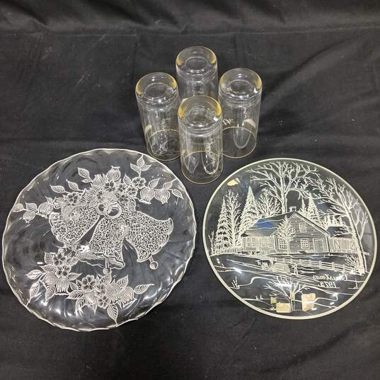 7pc. Silver City Glass Co. 25th Anniversary Sterling Silver On Crystal Serveware Collection In Box image number 5