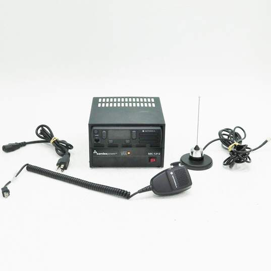 Motorola CM200d 2 Way Radio w/ Samlex Power Supply image number 1