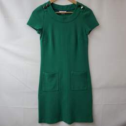 Boden Green Short Sleeve Midi Dress Women's 2R
