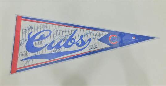 Chicago Cubs Autographed Pennant image number 1