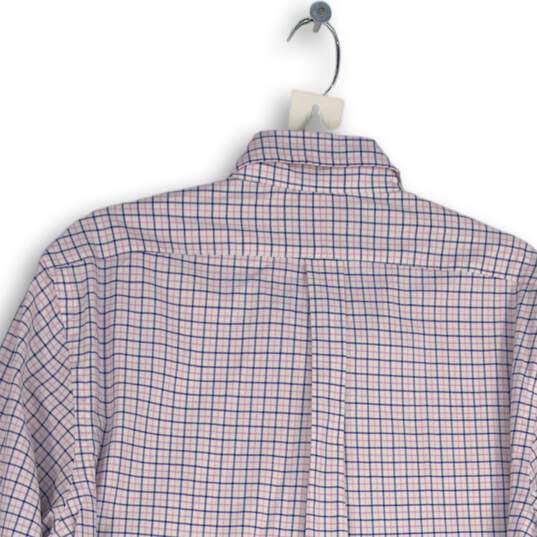NWT Ralph Lauren Mens Pink Navy Blue Plaid Spread Collar Button-Up Shirt Sz XL image number 4