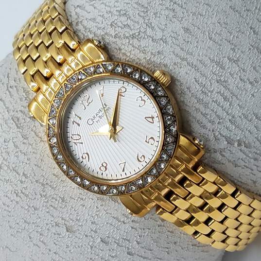 Caravelle By Bulova C9342112 Gold Tone Watch NOT RUNNING image number 4