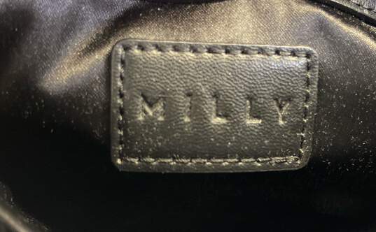 Milly Embossed Beaded Clutch Black White image number 7