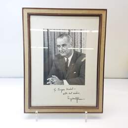 Framed, Matted & Signed 8x10 Photo of President Lyndon B. Johnson alternative image