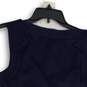 NWT Anthropology Womens Navy Blue Shirred Sweetheart Neck Pullover Blouse Top L image number 4