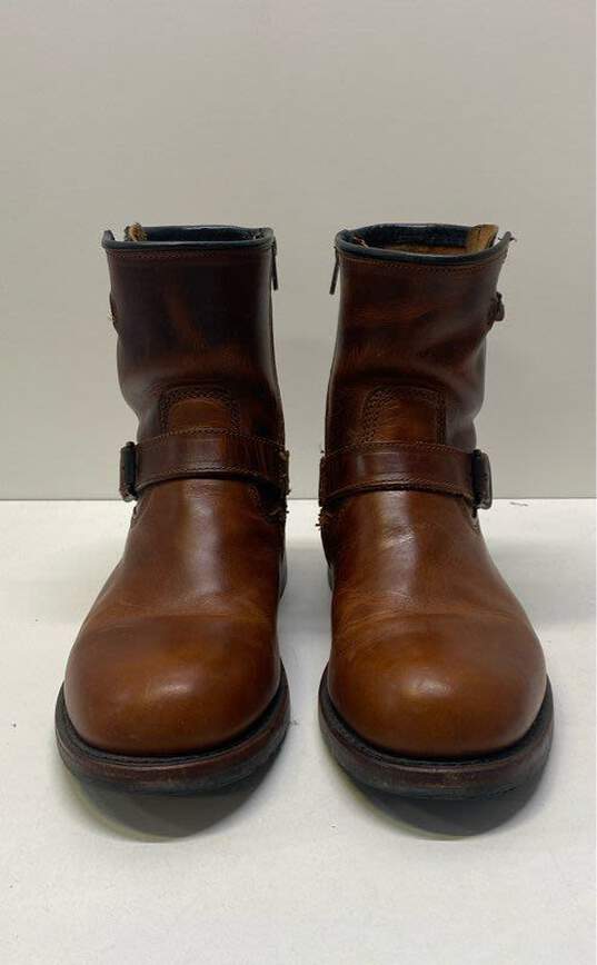 Frye Logan Leather Engineer Boots Brown 9 image number 3