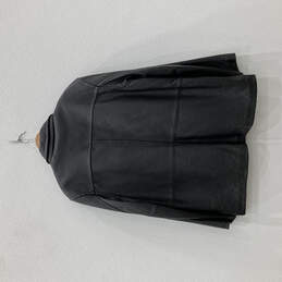 Mens Black Long Sleeve Collared Thinsulate Leather Full-Zip Jacket Size L alternative image
